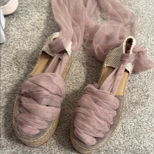 Elegant Pink Espadrille Flats